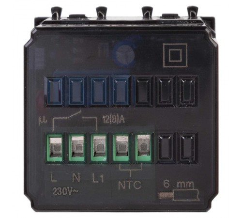 Термостат "Черный квадрат" "Avanti" для теплых полов, 2 мод  4402162  DKC