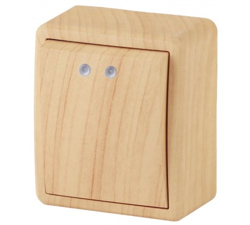 Выключатель с подсветкой 11-1202-11 , 10АХ-250В, ОУ, Эксперт, Сосна (16) Б0020659  ЭРА