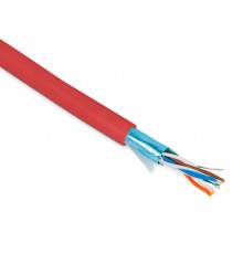 FUTP4-C5E-P26-IN-PVC-RD-305 (305 м) Кабель витая пара, экранир. F/UTP, категории 5e, 4 пары(26 AWG), многожил. (patch), PVC  236284  Hyperline