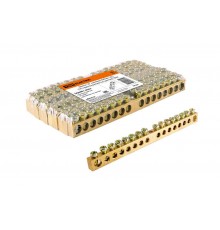 Шина "N" нулевая 6х9мм 16/1 (12 групп/крепеж по центру)   SQ0801-0042  TDM