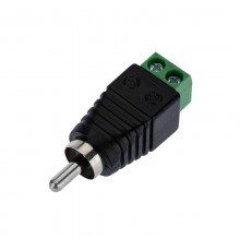 Разъем штекер RCA с клеммной колодкой (блистер)  14-0413  REXANT
