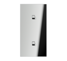 Центральная плата, 2 поста, для вертикальной установки, тумблеры 1+1,куб; металлическое исполнение; хром; серия LS  GCR12-20E22  Jung