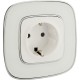 Valena ALLURE DIY Белый Розетка 1-ая с/з, безвинт.зажим  753721  Legrand