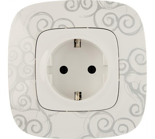 Valena ALLURE DIY Белый Розетка 1-ая с/з, безвинт.зажим  753721  Legrand