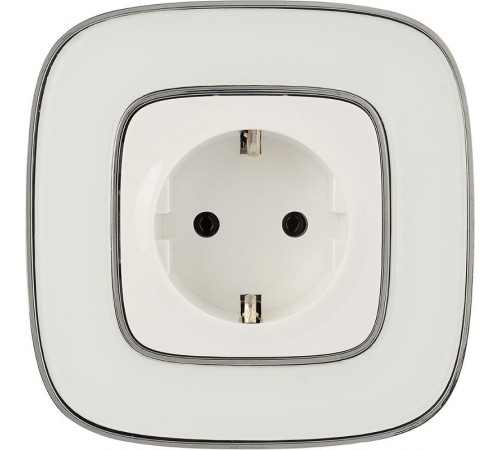Valena ALLURE DIY Белый Розетка 1-ая с/з, безвинт.зажим  753721  Legrand