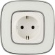 Valena ALLURE DIY Белый Розетка 1-ая с/з, безвинт.зажим  753721  Legrand