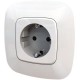 Valena ALLURE DIY Белый Розетка 1-ая с/з, безвинт.зажим  753721  Legrand