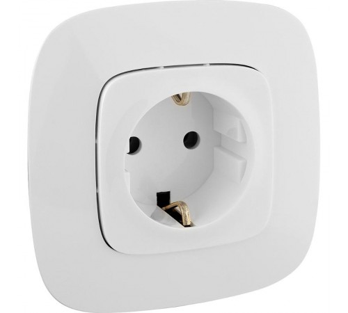 Valena ALLURE DIY Белый Розетка 1-ая с/з, безвинт.зажим  753721  Legrand