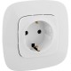 Valena ALLURE DIY Белый Розетка 1-ая с/з, безвинт.зажим  753721  Legrand
