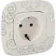 Valena ALLURE DIY Белый Розетка 1-ая с/з, безвинт.зажим  753721  Legrand