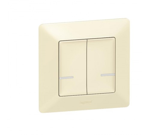 Выключатель Умный беспроводной 2-кл. Valena Life сл. кость Netatmo  752287  Legrand