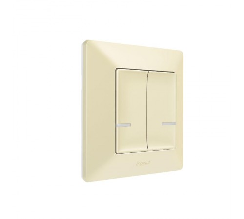 Выключатель Умный беспроводной 2-кл. Valena Life сл. кость Netatmo  752287  Legrand