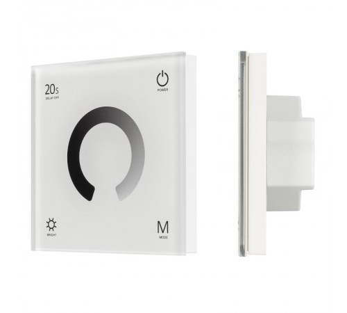 Панель SMART-P4-DIM-G-IN White (12-24V, 4x3A, Sens, 2.4G) (Arlight, IP20 Пластик, 5 лет)  034774  Arlight