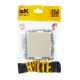 BRITE Розетка с заземлением со шторками с кр. 16А IP44 РСбш10-3-44-БрКр бежевый  BR-R16-16-44-K10  IEK