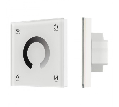 Панель SMART-P4-DIM-G-IN White (12-24V, 4x3A, Sens, 2.4G) (Arlight, IP20 Пластик, 5 лет)  034774  Arlight