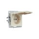 BRITE Розетка с заземлением со шторками с кр. 16А IP44 РСбш10-3-44-БрКр бежевый  BR-R16-16-44-K10  IEK