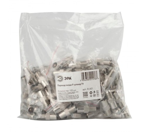 Переходник   R-A01 гнездо F-штекер TV  Б0048287  ЭРА