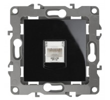 Розетка информационная 12-3107-06 RJ45,  чёрный  Б0014728  ЭРА