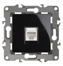 Розетка информационная 12-3107-06 RJ45,  чёрный  Б0014728  ЭРА