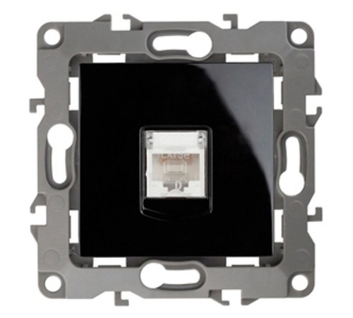 Розетка информационная 12-3107-06 RJ45,  чёрный  Б0014728  ЭРА