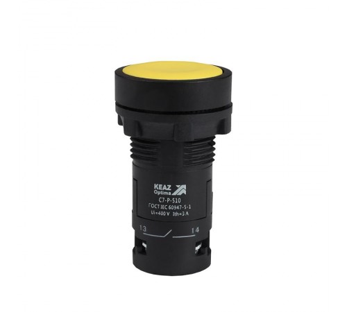 Кнопка OptiSignal Compact D22 C7-P-510 желтая 1НО XB7NA51  362046  КЭАЗ