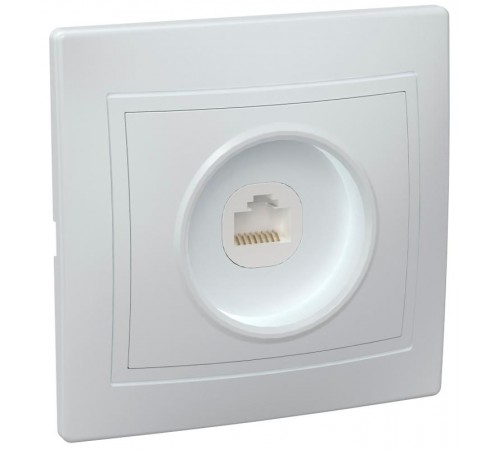 КВАРТА Белый Розетка компьютерная 1-местная РК10-КБ  EKK10-K01-DM  GENERICA