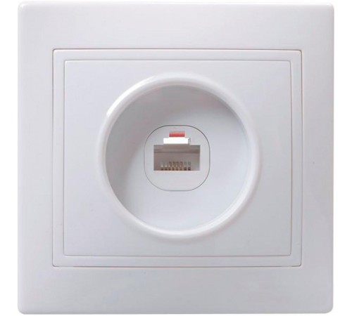 КВАРТА Белый Розетка компьютерная 1-местная РК10-КБ  EKK10-K01-DM  GENERICA