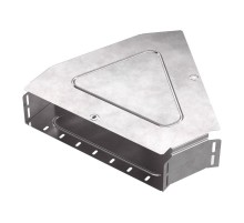 Угол горизонтальный 45 градусов с крышкой Стандарт 400х100   PR16.0615  Промрукав