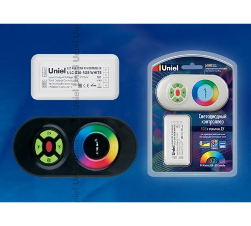 Контроллер для RGB LED источников света 12/24B с пультом ДУ ULC-G10-RGB WHITE 2,4ГГц белый.  11104  Uniel
