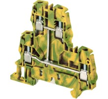 Клемма ZS6-D1-PE винтовая 6мм.кв., двухуровневая, одна цепь, земля  1SNK506250R0000  TE