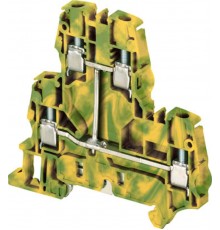 Клемма ZS6-D1-PE винтовая 6мм.кв., двухуровневая, одна цепь, земля  1SNK506250R0000  TE