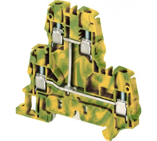 Клемма ZS6-D1-PE винтовая 6мм.кв., двухуровневая, одна цепь, земля  1SNK506250R0000  TE