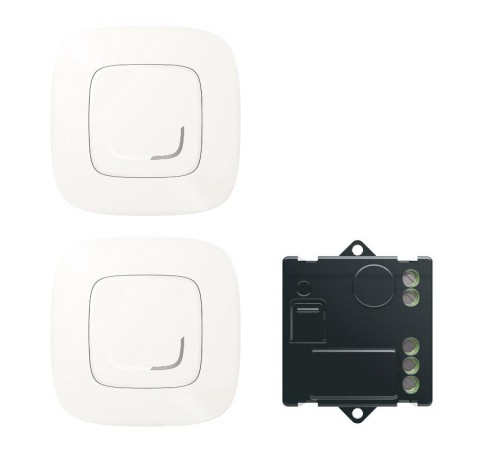 Пакет для управления освещением с 2-х мест Valena Allure (микромодуль реле 300Вт 240В+2 Умн. беспроводн. 1-кл.выкл.)жемчуж. Netatmo  752950  Legrand