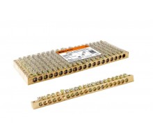 Шина "N" нулевая 6х9мм 20/2 (20 групп/крепеж по краям)   SQ0801-0063  TDM