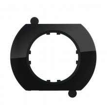 Рамка круглая промежуточная для 3-х и более постов оконечная из натурального темного стекла LK Vintage  889310-1  Ecoplast