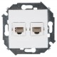 Simon 15 Белый Розетка компьютерная двойная RJ45 кат.5е, Systimax  1591593-030  Simon