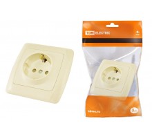 Розетка 2П+З 16А 250В с защ. шт. сл. кость "Онега"   SQ1805-0040  TDM