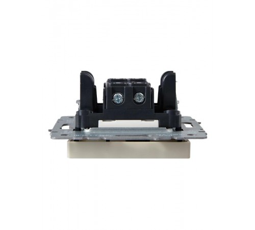 BRITE Выключатель 1-клавишный проходной с индикацией 10А ВС10-1-7-БрКр бежевый  BR-V12-1-10-K10  IEK