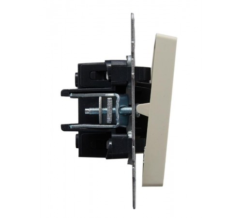 BRITE Выключатель 1-клавишный проходной с индикацией 10А ВС10-1-7-БрКр бежевый  BR-V12-1-10-K10  IEK