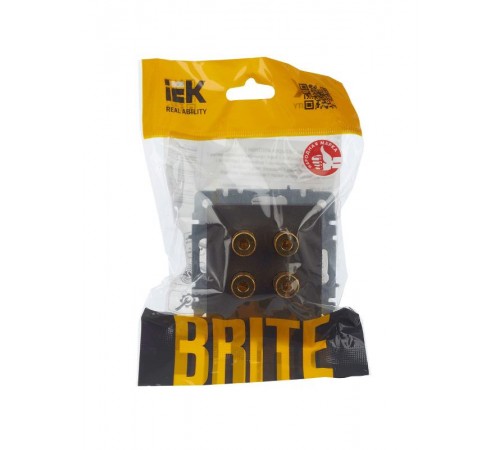 BRITE АудиоРозетка 4-местная РА10-БрТБ темная бронза  BR-S40-K45  IEK