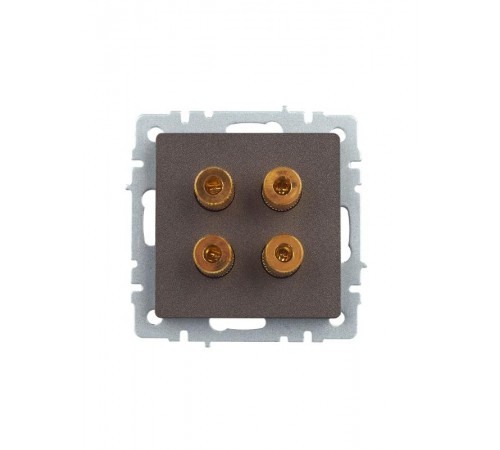 BRITE АудиоРозетка 4-местная РА10-БрТБ темная бронза  BR-S40-K45  IEK