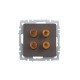 BRITE АудиоРозетка 4-местная РА10-БрТБ темная бронза  BR-S40-K45  IEK