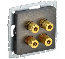 BRITE АудиоРозетка 4-местная РА10-БрТБ темная бронза  BR-S40-K45  IEK