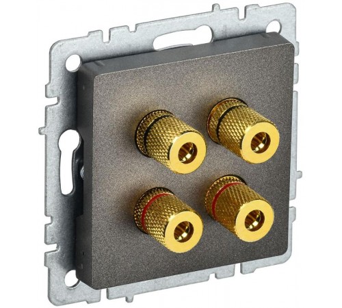 BRITE АудиоРозетка 4-местная РА10-БрТБ темная бронза  BR-S40-K45  IEK