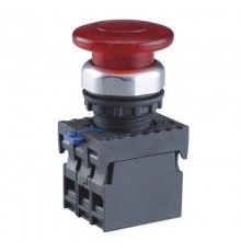 Кнопка управления "Грибок" 40мм NP8-02MD/14 подсвет., самовозв., красн., AC110-230В, 2НЗ, IP65 (R)  667600  CHINT