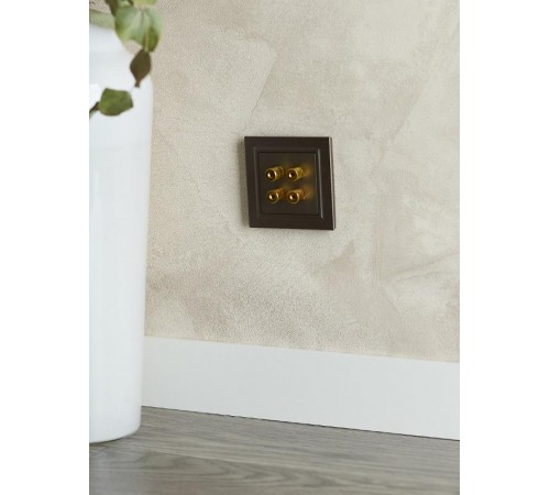 BRITE АудиоРозетка 4-местная РА10-БрТБ темная бронза  BR-S40-K45  IEK