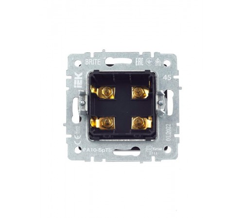 BRITE АудиоРозетка 4-местная РА10-БрТБ темная бронза  BR-S40-K45  IEK