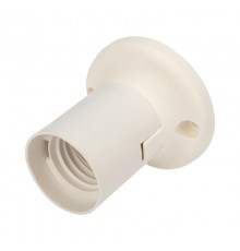 Патрон пластиковый настенный Е27 прямой, белый  11-8870  Rexant