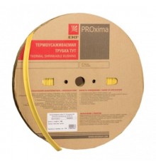 Термоусаживаемая трубка ТУТ нг 100/50 желтая рулон PROxima  tut-100-y  EKF