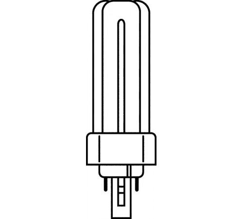 Лампа энергосберегающая КЛЛ 18Вт GX24d-2 тепло-белая 3000К DULUX T 18W/830 PLUS GX24D 10X1  4050300333489  Osram
